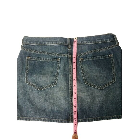 Preppy Old Navy Mini Blue Denim Skirt Size 8 Short Summer Beach Vacation Casual - Picture 5 of 9